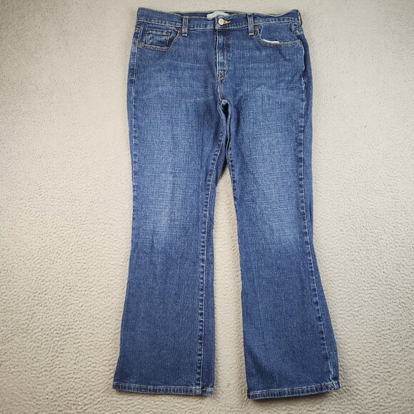 Levi's Jeans Womens Sz 14 Curvy Bootcut Dark Wash 515 Stretch Blue Denim Ladies - Picture 1 of 11